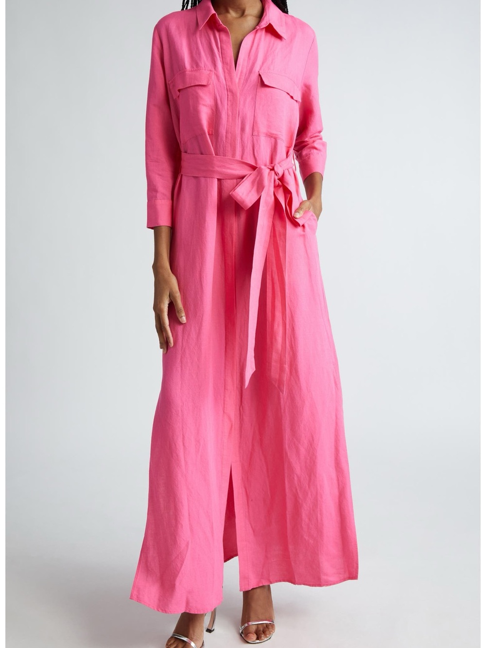 L'AGENCE Cameron Maxi Shirt Dress